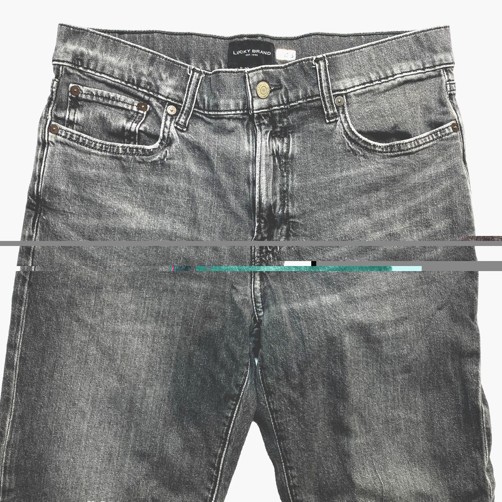 Lucky Brand Jeans Mens 32 Gray Denim Straight Leg Dark Washed